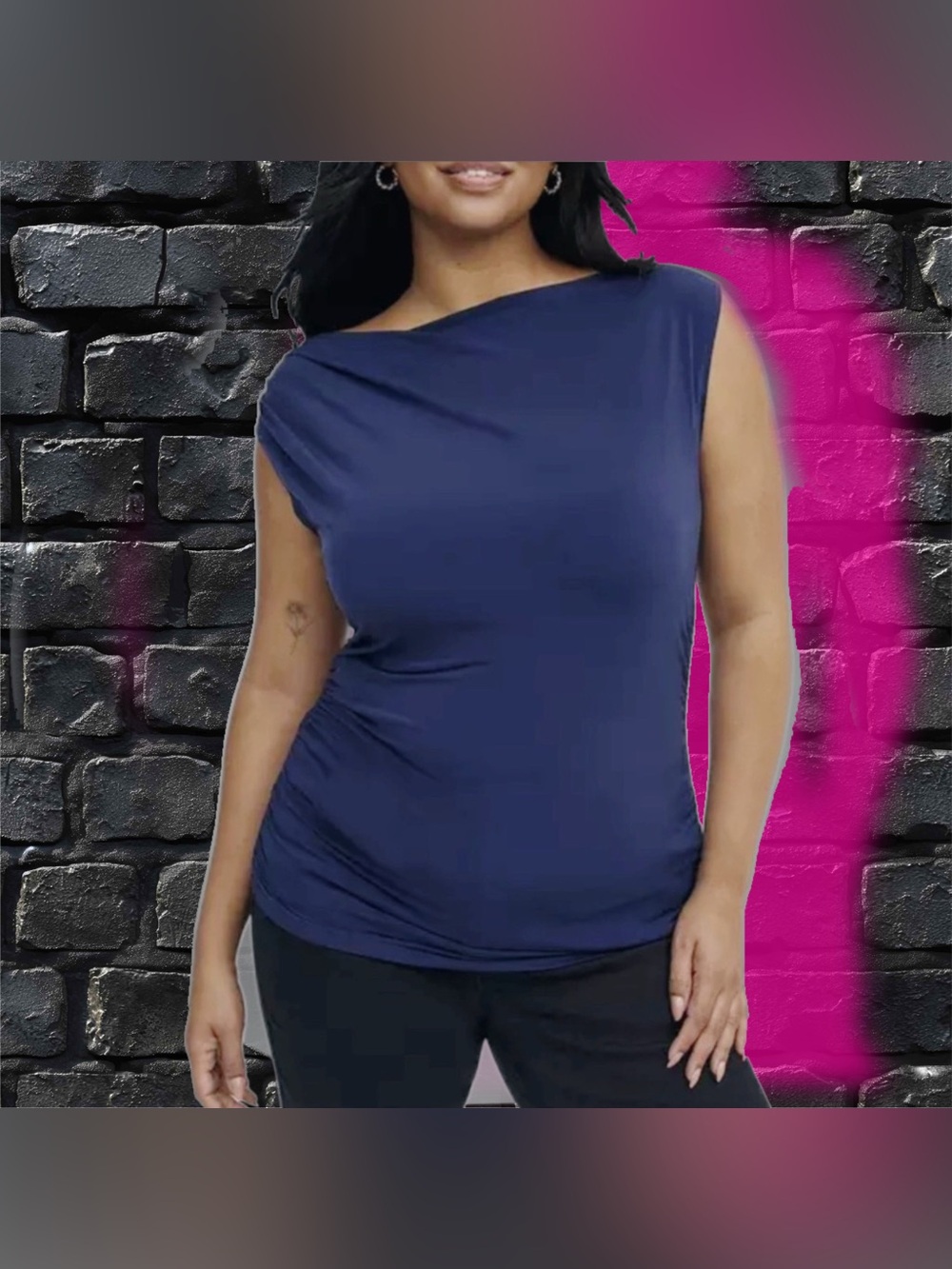BOGO NWOT TORRID High Neck Draped Top